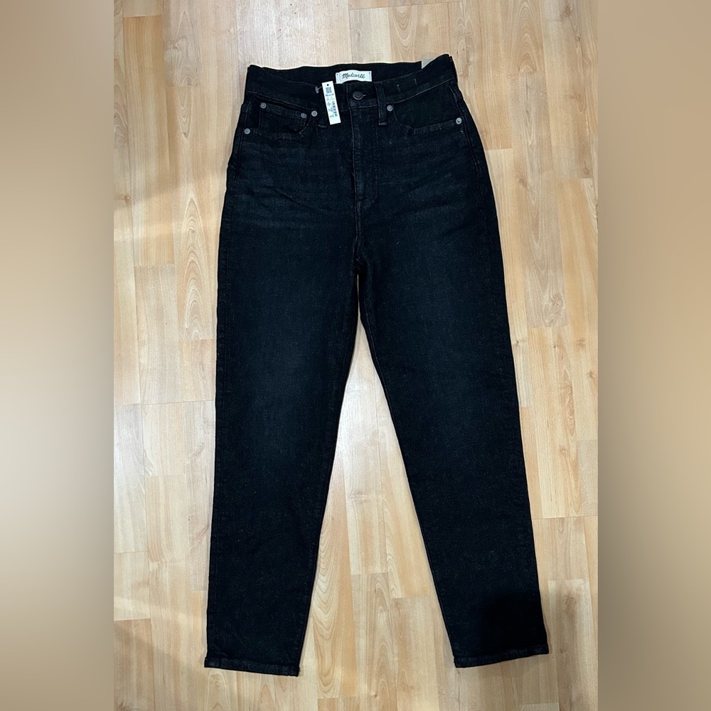 NWT Madewell The Momjean in Hillshore Wash (Black) Size 25